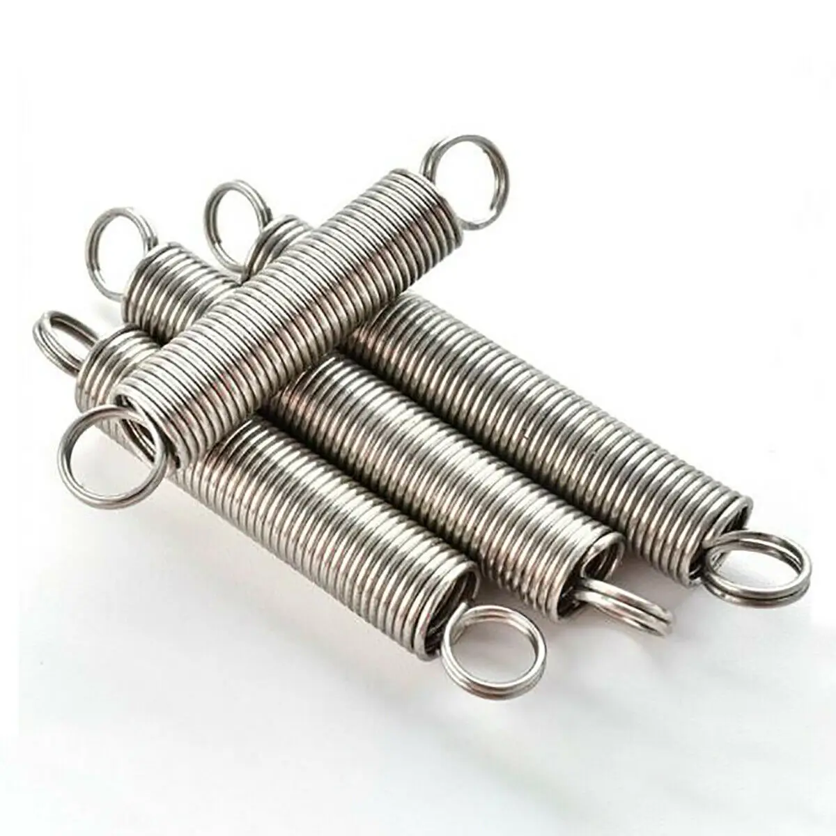 kf H50eb6a6a2f9c4eb286ef226ad07956a84 1Pcs 2mm Wire Dia 304 Stainless Steel Dual Hook Tension Extension Spring Outer Dia 14 17