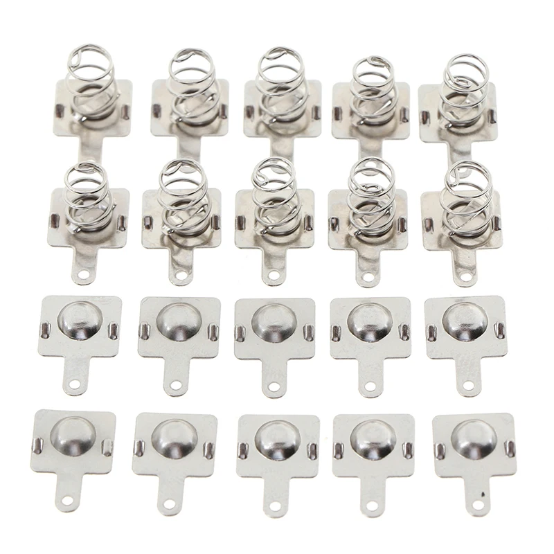 kf H2bf0e603d99041c4ae59fe5871bd75a6I 20pcs 교체용 금속 배터리 스프링 접점 플레이트 실버 AA AAA 배터리 용 NEW